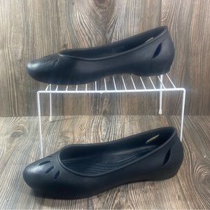 Crocs Kelli Women's Size 10 Black Slip On Ballet Flats